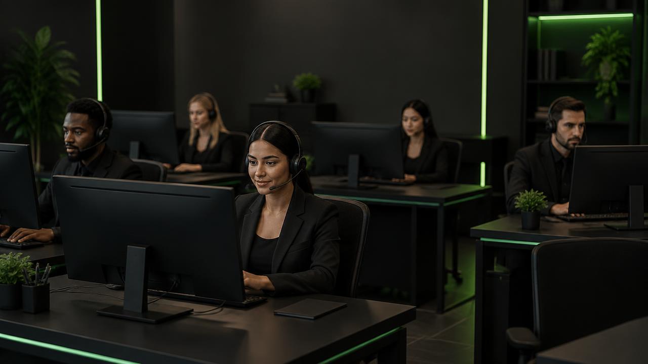 Support team at work
